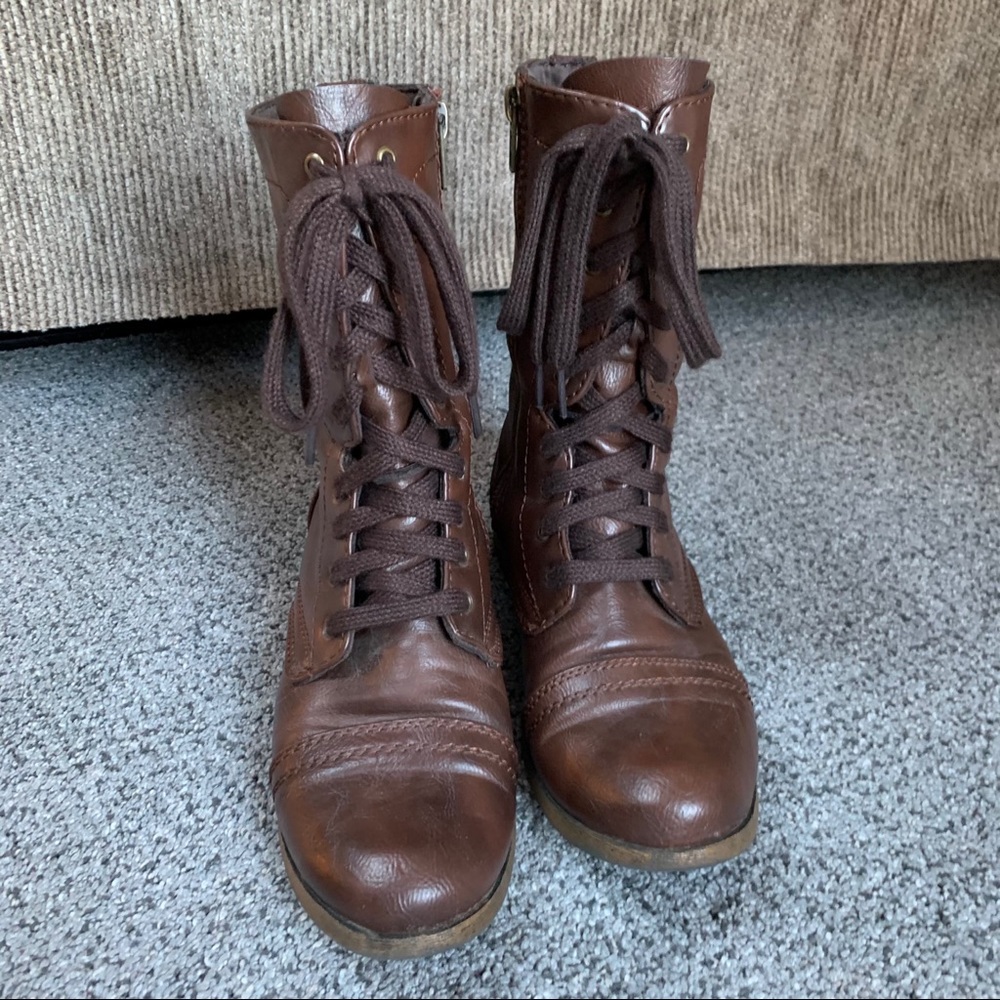 Lace Up Combat Boots